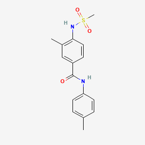 molecular formula C16H18N2O3S B4616641 3-methyl-N-(4-methylphenyl)-4-[(methylsulfonyl)amino]benzamide 