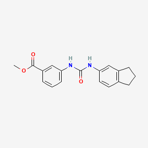 molecular formula C18H18N2O3 B4616643 methyl 3-{[(2,3-dihydro-1H-inden-5-ylamino)carbonyl]amino}benzoate 