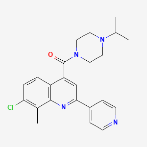 7-chloro-4-[(4-isopropyl-1-piperazinyl)carbonyl]-8-methyl-2-(4-pyridinyl)quinoline