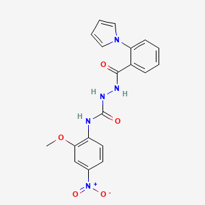 N-(2-methoxy-4-nitrophenyl)-2-[2-(1H-pyrrol-1-yl)benzoyl]hydrazinecarboxamide