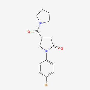 1-(4-bromophenyl)-4-(1-pyrrolidinylcarbonyl)-2-pyrrolidinone