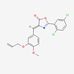 molecular formula C20H15Cl2NO4 B4616693 4-[3-(烯丙氧基)-4-甲氧基苄叉亚甲基]-2-(2,5-二氯苯基)-1,3-恶唑-5(4H)-酮 