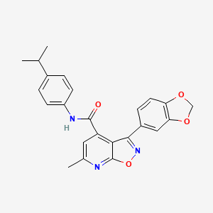 3-(1,3-benzodioxol-5-yl)-N-(4-isopropylphenyl)-6-methylisoxazolo[5,4-b]pyridine-4-carboxamide