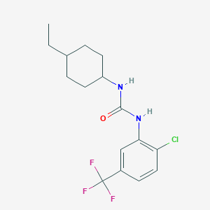 molecular formula C16H20ClF3N2O B4616707 N-[2-chloro-5-(trifluoromethyl)phenyl]-N'-(4-ethylcyclohexyl)urea 