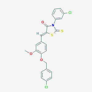 5-{4-[(4-Chlorobenzyl)oxy]-3-methoxybenzylidene}-3-(3-chlorophenyl)-2-thioxo-1,3-thiazolidin-4-one