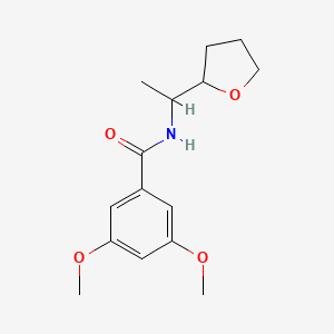 molecular formula C15H21NO4 B4616712 3,5-dimethoxy-N-[1-(tetrahydro-2-furanyl)ethyl]benzamide 