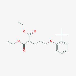 molecular formula C20H30O5 B4616720 二乙基[3-(2-叔丁基苯氧基)丙基]丙二酸酯 