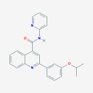 2-(3-isopropoxyphenyl)-N-2-pyridinyl-4-quinolinecarboxamide