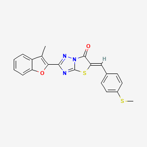 2-(3-methyl-1-benzofuran-2-yl)-5-[4-(methylthio)benzylidene][1,3]thiazolo[3,2-b][1,2,4]triazol-6(5H)-one