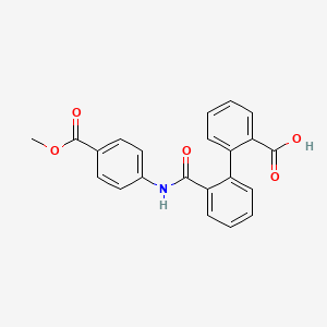 molecular formula C22H17NO5 B4616824 2'-({[4-(methoxycarbonyl)phenyl]amino}carbonyl)-2-biphenylcarboxylic acid 