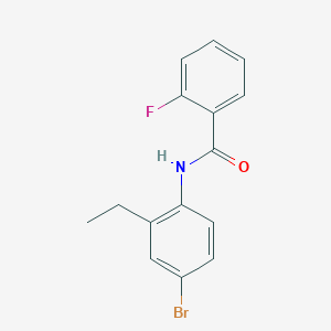 molecular formula C15H13BrFNO B4616839 N-(4-bromo-2-ethylphenyl)-2-fluorobenzamide 