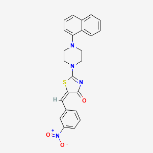 molecular formula C24H20N4O3S B4616843 2-[4-(1-萘基)-1-哌嗪基]-5-(3-硝基苯亚甲基)-1,3-噻唑-4(5H)-酮 