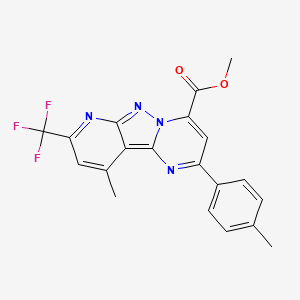 methyl 10-methyl-2-(4-methylphenyl)-8-(trifluoromethyl)pyrido[2',3':3,4]pyrazolo[1,5-a]pyrimidine-4-carboxylate