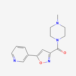 molecular formula C14H16N4O2 B4616868 1-methyl-4-{[5-(3-pyridinyl)-3-isoxazolyl]carbonyl}piperazine 
