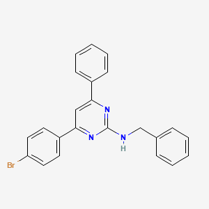 molecular formula C23H18BrN3 B4616875 N-benzyl-4-(4-bromophenyl)-6-phenyl-2-pyrimidinamine 