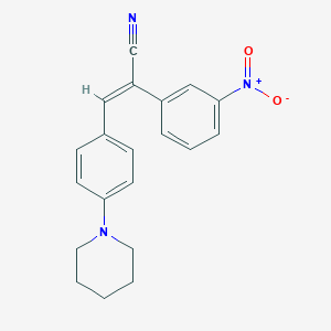 molecular formula C20H19N3O2 B4616897 2-(3-硝基苯基)-3-[4-(1-哌啶基)苯基]丙烯腈 