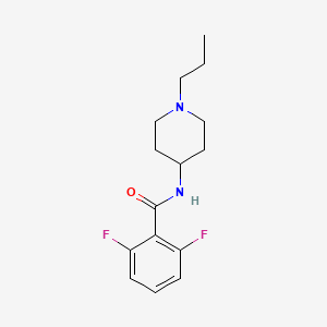 molecular formula C15H20F2N2O B4616898 2,6-二氟-N-(1-丙基-4-哌啶基)苯甲酰胺 