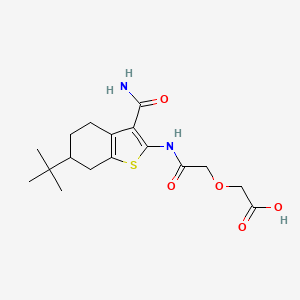 (2-{[3-(aminocarbonyl)-6-tert-butyl-4,5,6,7-tetrahydro-1-benzothien-2-yl]amino}-2-oxoethoxy)acetic acid
