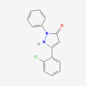 molecular formula C15H11ClN2O B4616907 3-(2-chlorophenyl)-1-phenyl-1H-pyrazol-5-ol 