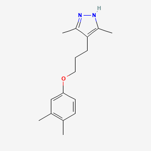 molecular formula C16H22N2O B4616913 4-[3-(3,4-dimethylphenoxy)propyl]-3,5-dimethyl-1H-pyrazole 
