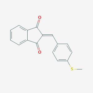 molecular formula C17H12O2S B461693 2-[4-(methylsulfanyl)benzylidene]-1H-indene-1,3(2H)-dione CAS No. 90105-13-8