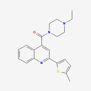 4-[(4-ethyl-1-piperazinyl)carbonyl]-2-(5-methyl-2-thienyl)quinoline