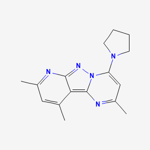 2,8,10-trimethyl-4-(1-pyrrolidinyl)pyrido[2',3':3,4]pyrazolo[1,5-a]pyrimidine