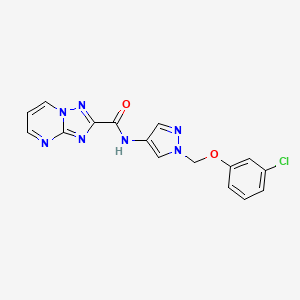 N-{1-[(3-chlorophenoxy)methyl]-1H-pyrazol-4-yl}[1,2,4]triazolo[1,5-a]pyrimidine-2-carboxamide