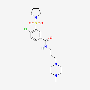 4-chloro-N-[3-(4-methyl-1-piperazinyl)propyl]-3-(1-pyrrolidinylsulfonyl)benzamide