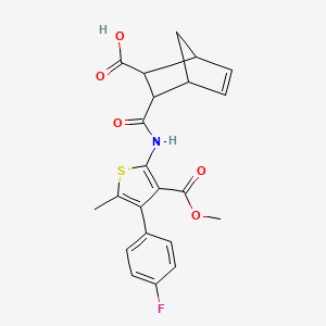 3-({[4-(4-fluorophenyl)-3-(methoxycarbonyl)-5-methyl-2-thienyl]amino}carbonyl)bicyclo[2.2.1]hept-5-ene-2-carboxylic acid