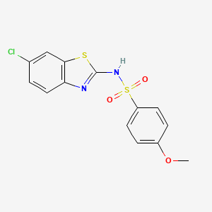 N-(6-chloro-1,3-benzothiazol-2-yl)-4-methoxybenzenesulfonamide