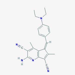 molecular formula C23H23N5 B461703 (5Z)-2-amino-5-[4-(diethylamino)benzylidene]-4,6-dimethyl-5H-cyclopenta[b]pyridine-3,7-dicarbonitrile 