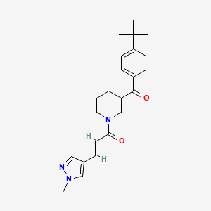 (4-tert-butylphenyl){1-[(2E)-3-(1-methyl-1H-pyrazol-4-yl)-2-propenoyl]-3-piperidinyl}methanone