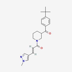 molecular formula C23H29N3O2 B4617045 (4-tert-butylphenyl){1-[(2E)-3-(1-methyl-1H-pyrazol-4-yl)-2-propenoyl]-3-piperidinyl}methanone 