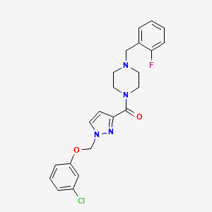 1-({1-[(3-chlorophenoxy)methyl]-1H-pyrazol-3-yl}carbonyl)-4-(2-fluorobenzyl)piperazine