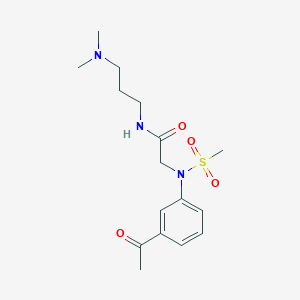molecular formula C16H25N3O4S B4617078 N~2~-(3-acetylphenyl)-N~1~-[3-(dimethylamino)propyl]-N~2~-(methylsulfonyl)glycinamide 