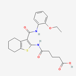 molecular formula C22H26N2O5S B4617103 5-[(3-{[(2-ethoxyphenyl)amino]carbonyl}-4,5,6,7-tetrahydro-1-benzothien-2-yl)amino]-5-oxopentanoic acid 