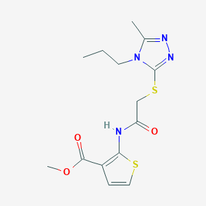 methyl 2-({[(5-methyl-4-propyl-4H-1,2,4-triazol-3-yl)thio]acetyl}amino)-3-thiophenecarboxylate