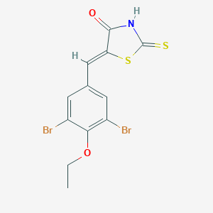 molecular formula C12H9Br2NO2S2 B461714 5-(3,5-Dibromo-4-ethoxybenzylidene)-2-thioxo-1,3-thiazolidin-4-one 