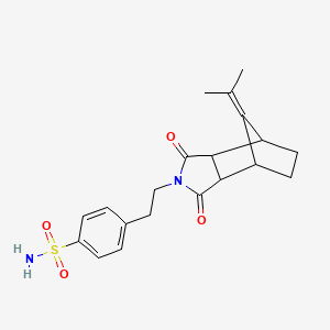 molecular formula C20H24N2O4S B4617145 4-{2-[10-(1-甲基乙叉基)-3,5-二氧代-4-氮杂三环[5.2.1.0~2,6~]癸-4-基]乙基}苯磺酰胺 