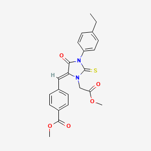 methyl 4-{[1-(4-ethylphenyl)-3-(2-methoxy-2-oxoethyl)-5-oxo-2-thioxo-4-imidazolidinylidene]methyl}benzoate