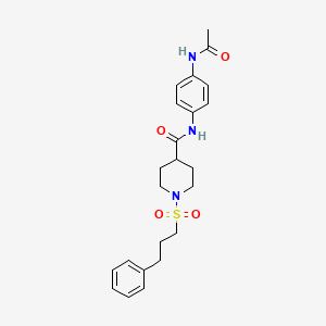 N-[4-(acetylamino)phenyl]-1-[(3-phenylpropyl)sulfonyl]-4-piperidinecarboxamide