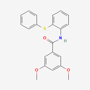 molecular formula C21H19NO3S B4617211 3,5-dimethoxy-N-[2-(phenylthio)phenyl]benzamide 