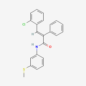 3-(2-chlorophenyl)-N-[3-(methylthio)phenyl]-2-phenylacrylamide