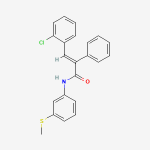 molecular formula C22H18ClNOS B4617213 3-(2-chlorophenyl)-N-[3-(methylthio)phenyl]-2-phenylacrylamide 