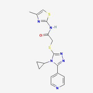 2-{[4-cyclopropyl-5-(4-pyridinyl)-4H-1,2,4-triazol-3-yl]thio}-N-(4-methyl-1,3-thiazol-2-yl)acetamide