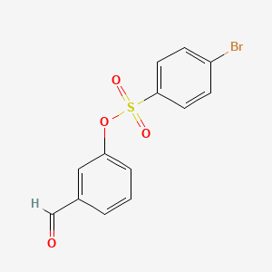 molecular formula C13H9BrO4S B4617242 3-formylphenyl 4-bromobenzenesulfonate 