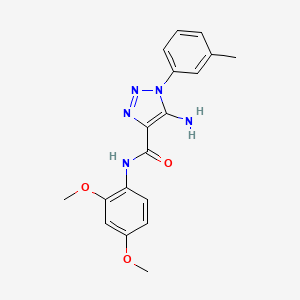 molecular formula C18H19N5O3 B4617251 5-氨基-N-(2,4-二甲氧基苯基)-1-(3-甲基苯基)-1H-1,2,3-三唑-4-甲酰胺 