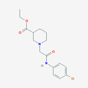 molecular formula C16H21BrN2O3 B4617266 ethyl 1-{2-[(4-bromophenyl)amino]-2-oxoethyl}-3-piperidinecarboxylate 