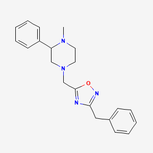 4-[(3-benzyl-1,2,4-oxadiazol-5-yl)methyl]-1-methyl-2-phenylpiperazine